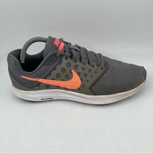 Nike Women’s Downshifter 7 852466-001 Grey Orange Lace Up Running Shoes-Size 10
